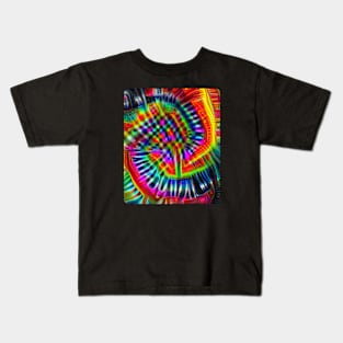 Tie-Dye Meets Abstract Digital Art Kids T-Shirt